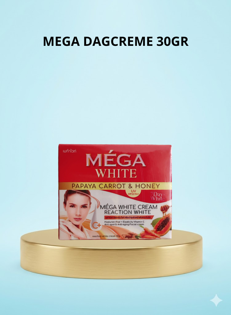 Mega White Gold France Papaya &amp; Carrot t Intensief – Voor een Gladde, Stralende &amp; Gezonde Huid 30 gram