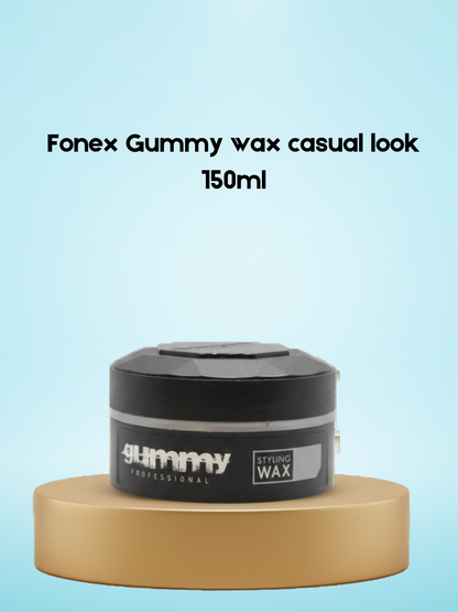 Fonex Gummy Wax Casual Look – 150 ml – Flexibele Haarwax voor een Natuurlijke Look – Geeft Lichte tot Medium Hold, Definitie &amp; Textuur – Voor een Ontspannen, Verzorgde Styling