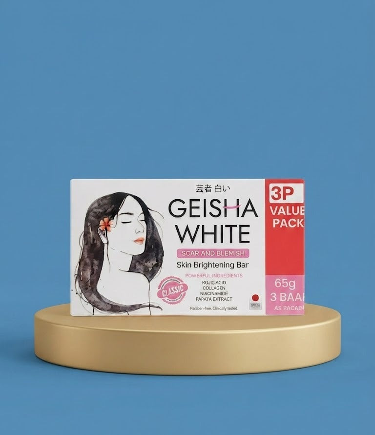 Geisha White Scar &amp;amp; Blemish Skin Brightening Bar Intense – Professionele Whitening Zeep – Intensief Herstel voor Donkere Vlekken &amp;amp; Littekens – Egaliseert Huidtint, Verheldert &amp;amp; Hydrateert – Stralende, Soepele &amp;amp; Gezonde Huid – 2x65g