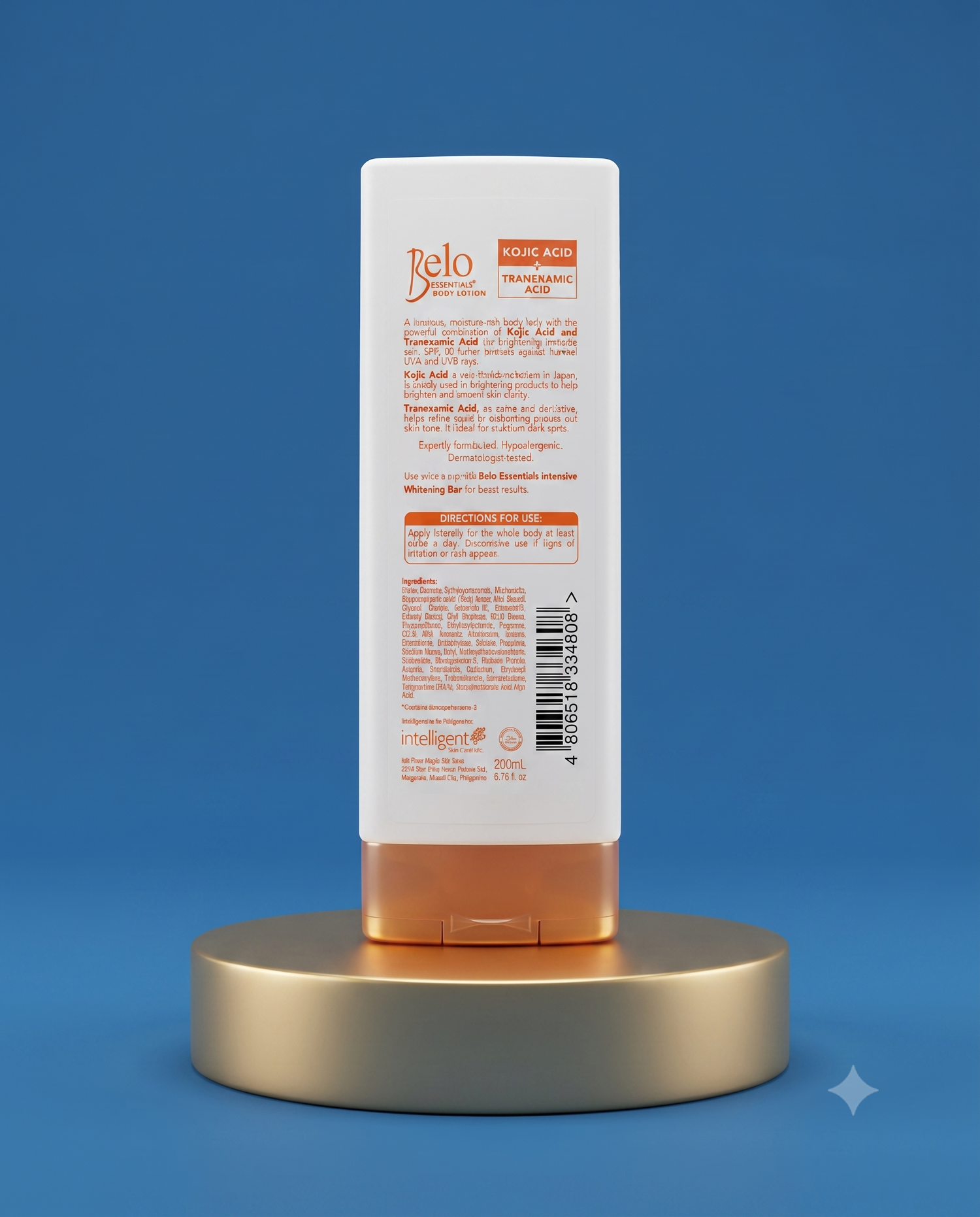 Belo Intensive Skin Lightening Body Lotion SPF 30 – 200 ml – Verhelderende &amp;amp; Beschermende Body Lotion – Verminderde Donkere Vlekken, Egaliseert de Huidtint &amp;amp; Beschermt tegen UV-stralen – Voor een Gladde, Stralende &amp;amp; Gezonde Huid