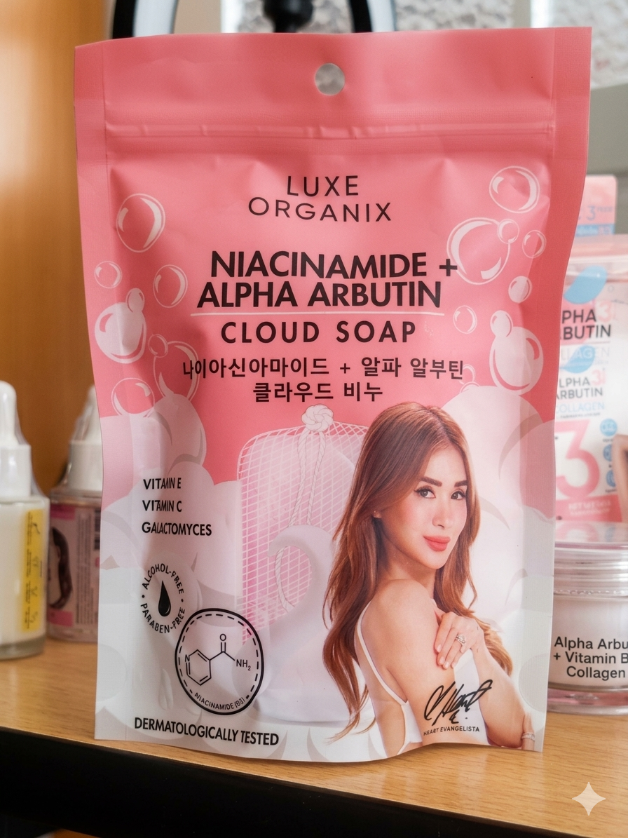 Luxe Organix Niacinamide + Alpha Arbutin Cloud Soap 100g ⭐ Verhelderende Zeep voor een Stralende en Egalere Huid
