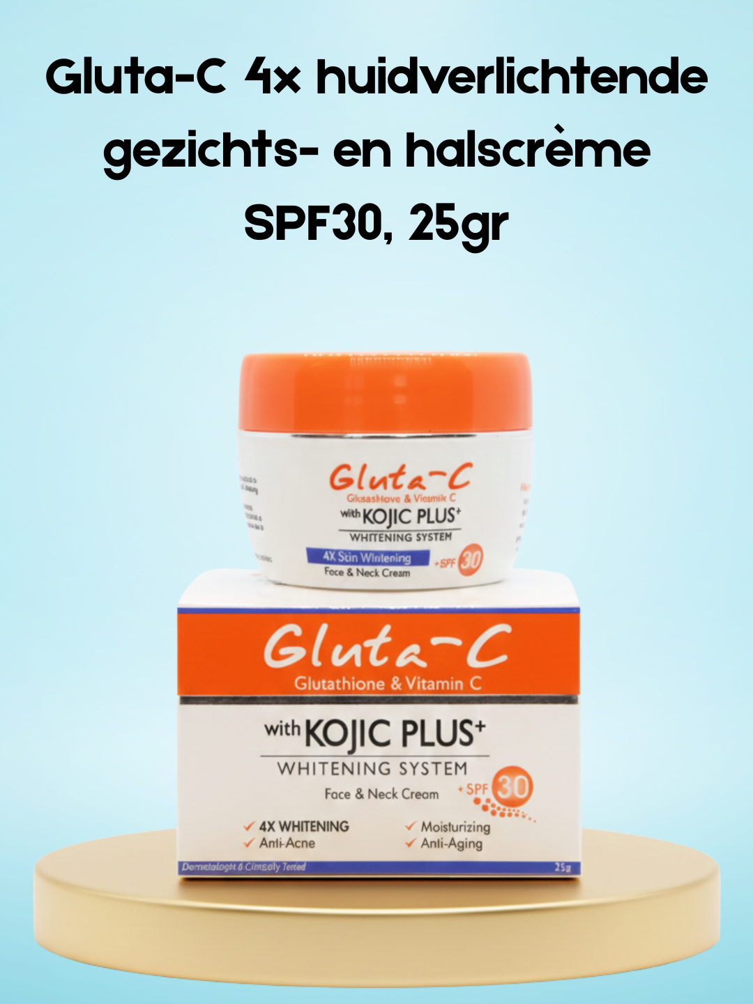 Gluta-C 4x huidverlichtende gezichts- en halscrème SPF30, 25gr