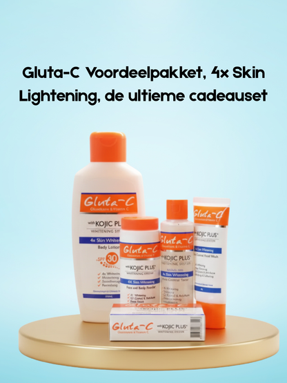 Gluta-C  Voordeelpakket, 4x Skin Lightening, de  ultieme cadeauset