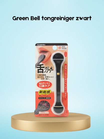 Green Bell Tongue Cleaner – Black – Effectieve Mondverzorging – Verwijdert Bacteriën en Plaque van het Tongoppervlak, Verfrist de Adem &amp; Ondersteunt een Gezonde Mondhygiene
