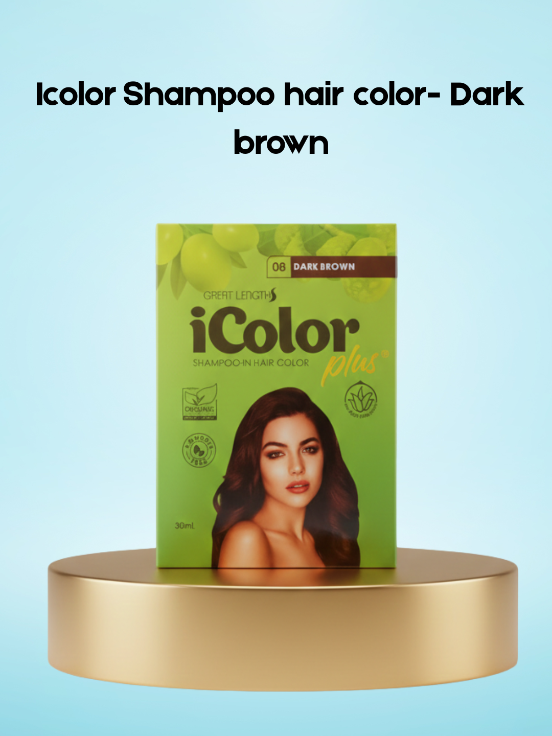 Icolor Shampoo hair color- Dark brown