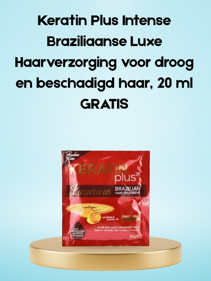 Keratin Plus Traitement capillaire brésilien intense luxueux pour cheveux secs et abîmés, 20 ml GRATUIT