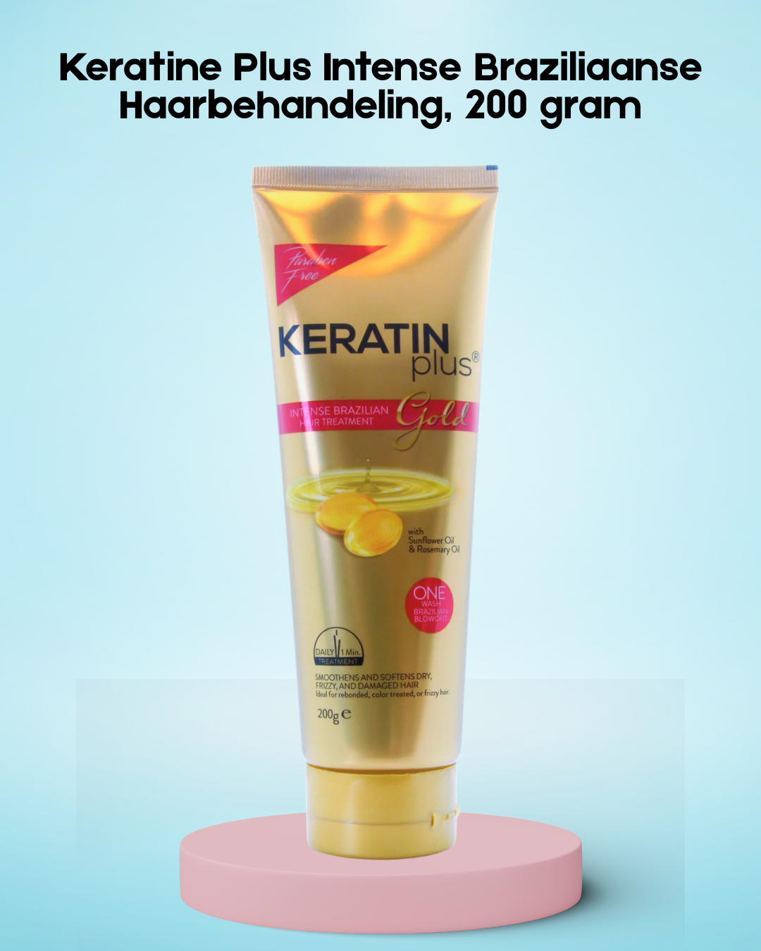 Traitement capillaire brésilien intense Keratin Plus, 200 grammes