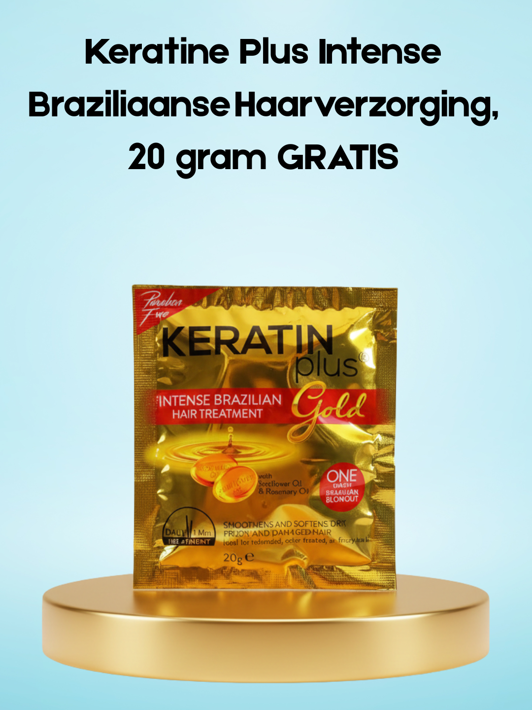 Soin capillaire brésilien intense Keratin Plus, 6 x 20 grammes