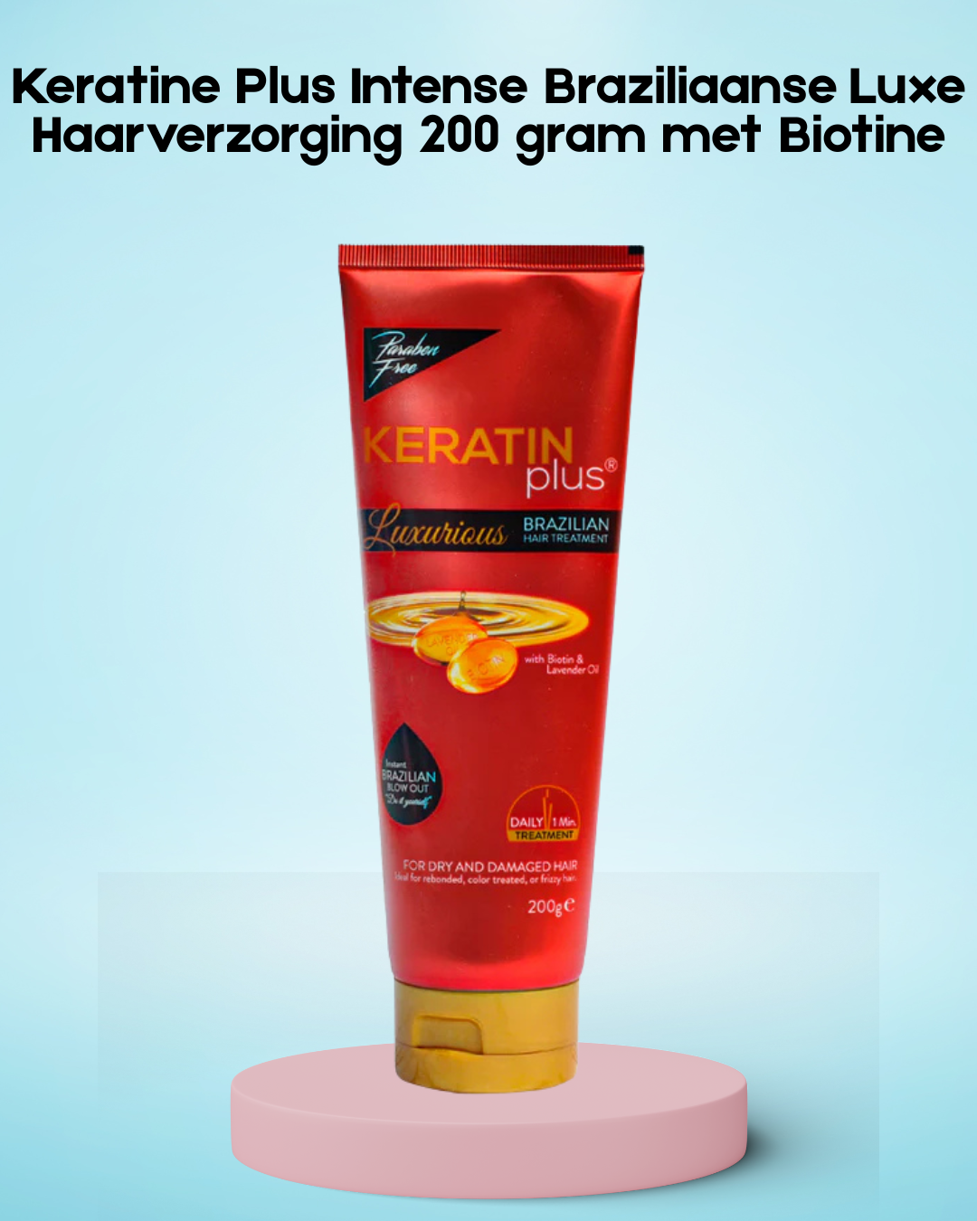 Keratine Plus Intense Braziliaanse Luxe Haarverzorging 200 gram met Biotine