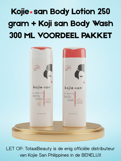 Koji san Body Lotion 250 gram + Koji san Body Wash 300 ML VOORDEEL PAKKET