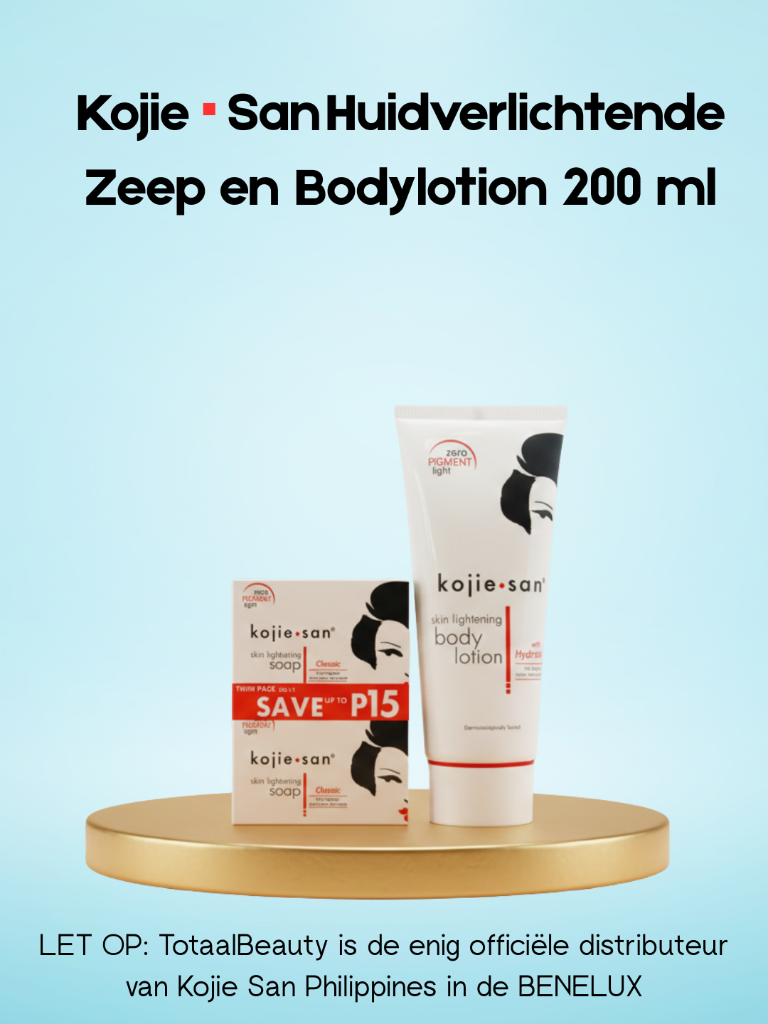 Kojie San Savon éclaircissant pour la peau et lotion pour le corps – 200 ml – Ensemble hydratant et hydratant – Aide à nettoyer, égaliser la teinte d&