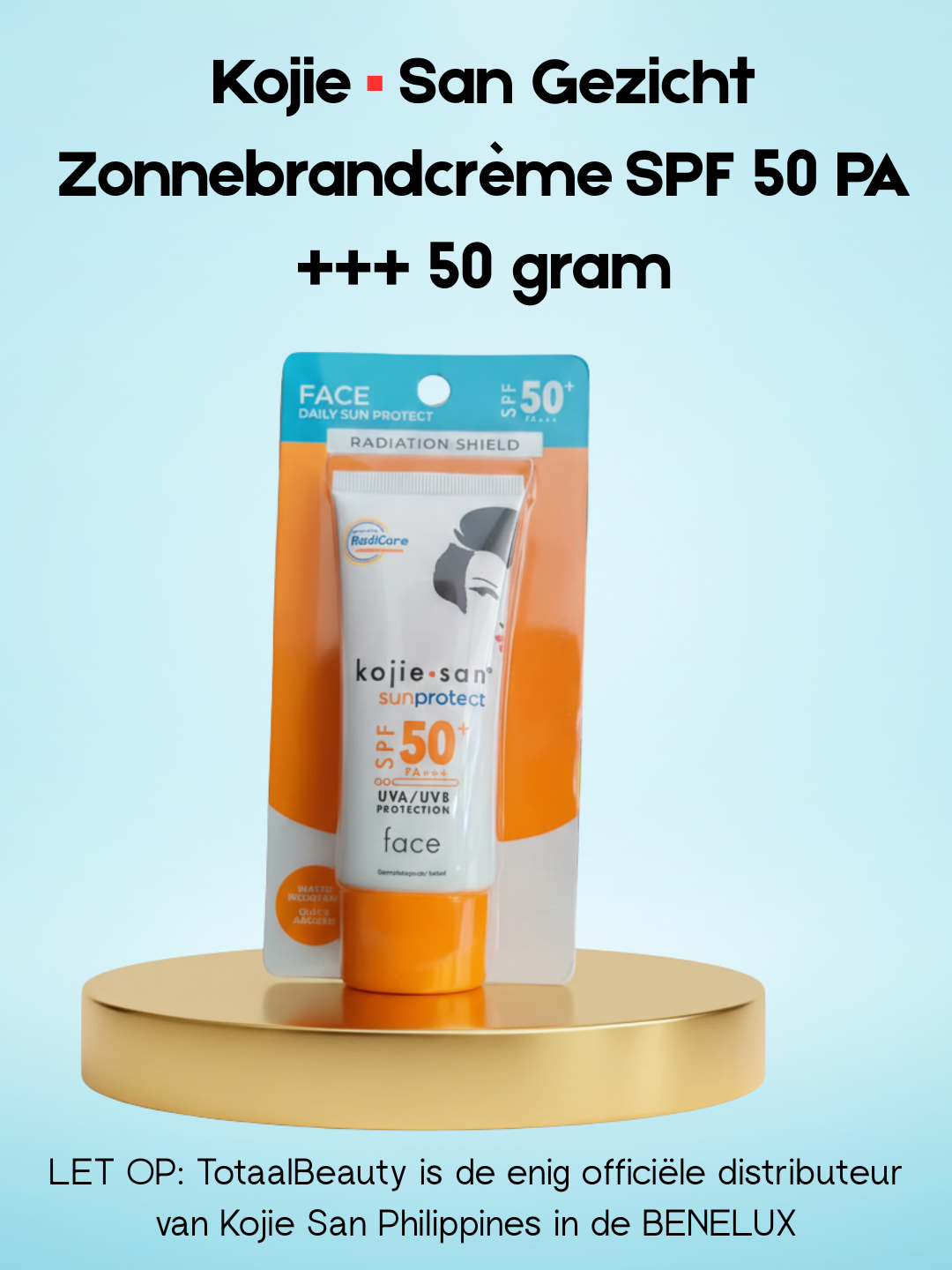 Kojie San Gezicht Zonnebrandcrème SPF 50 PA +++ 50 gram