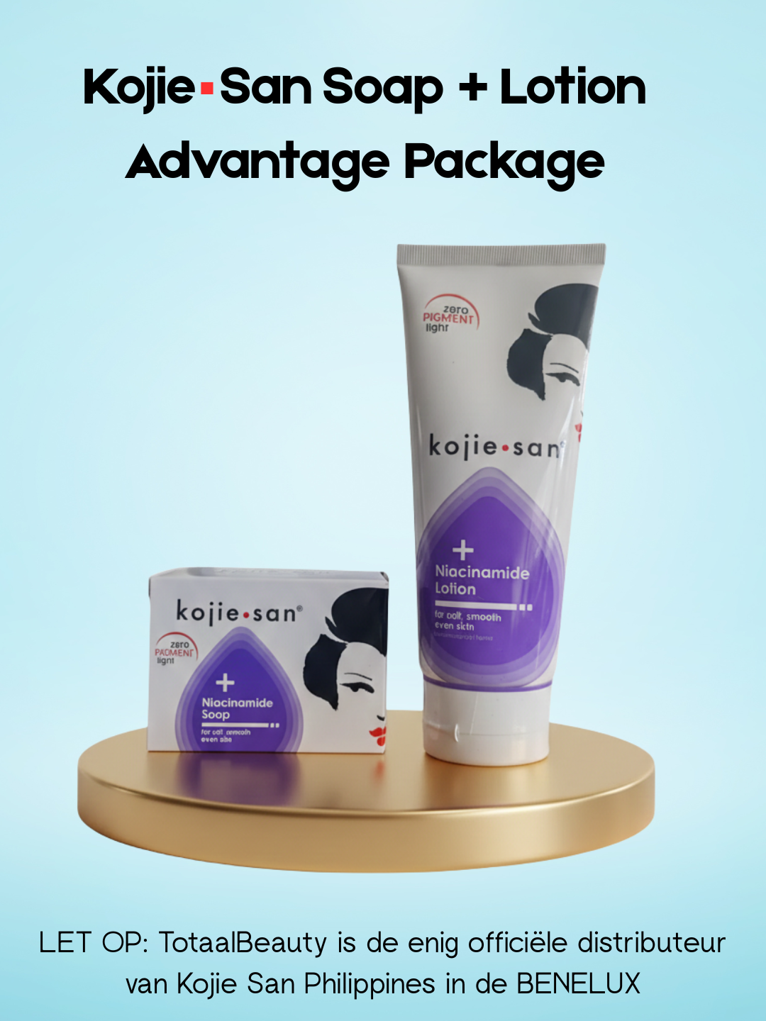 Kojie San Soap + Lotion Advantage Package – Verhelderende &amp; Verzorgende Huidverzorging – Helpt Donkere Vlekken te Verminderen, Egaliseert de Huidtint &amp; Hydrateert – Voor een Stralende, Zachte &amp; Gezonde Huid