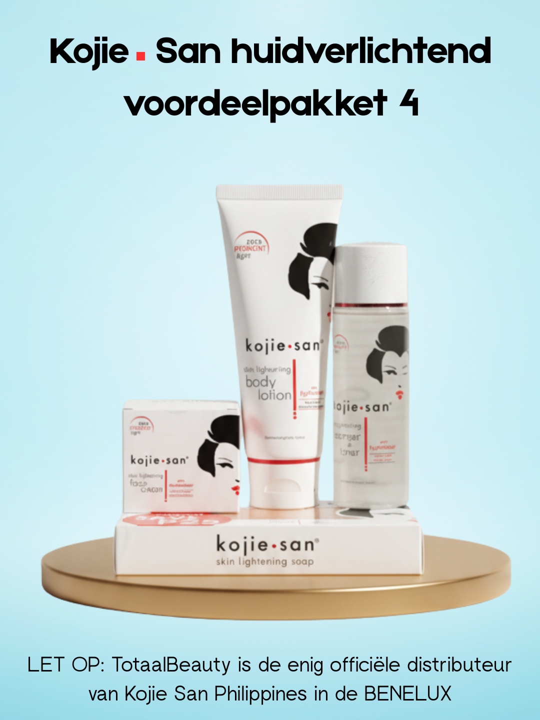 Kojie San huidverlichtend voordeelpakket 4