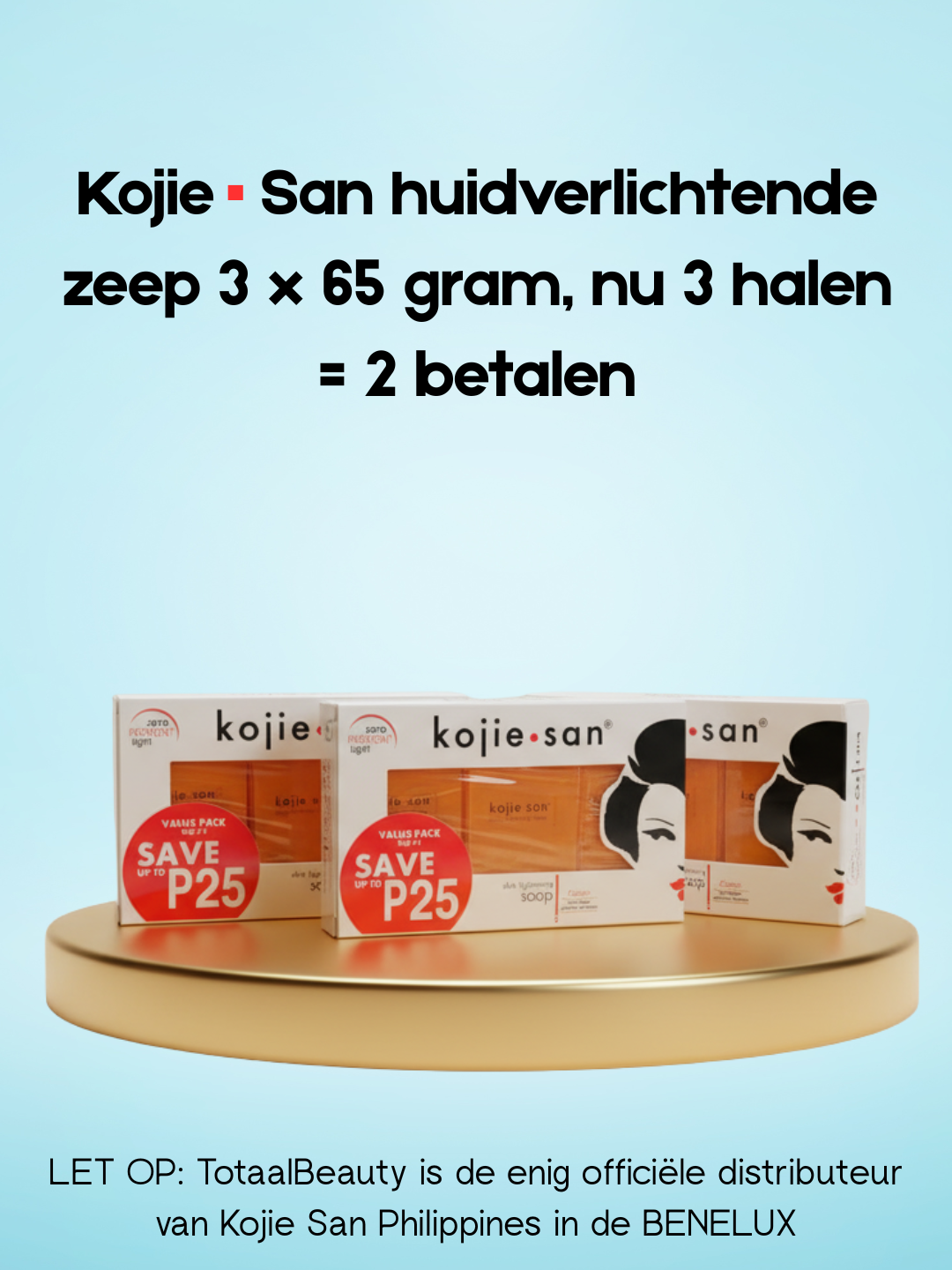 Savon éclaircissant pour la peau Kojie San 3 x 65 grammes, obtenez-en 3 = payez-en 2