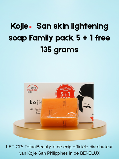 Savon éclaircissant pour la peau Kojie San 5 + 1 gratuit 135 grammes