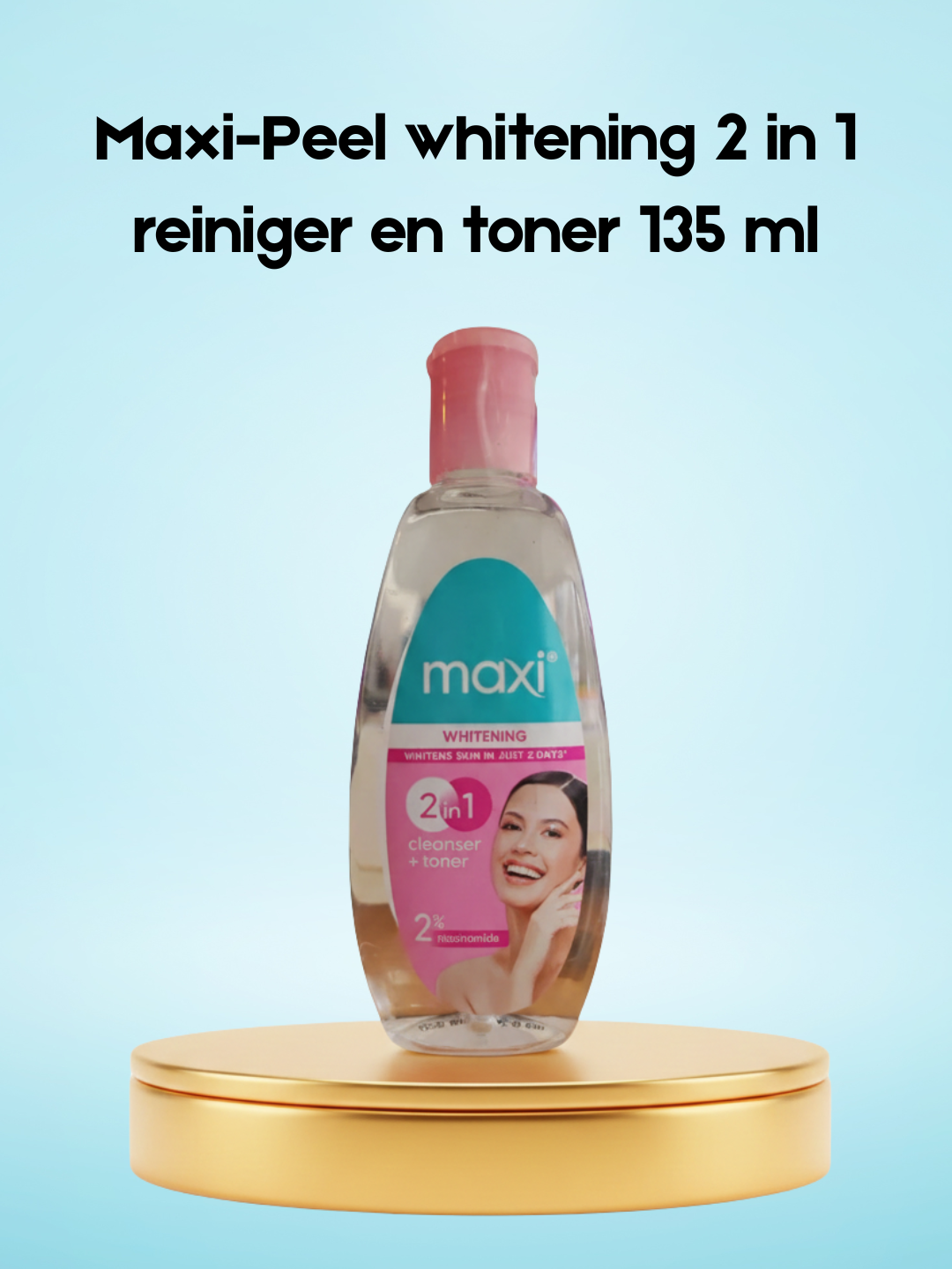 Maxi-Peel whitening 2 in 1 reiniger en toner 135 ml