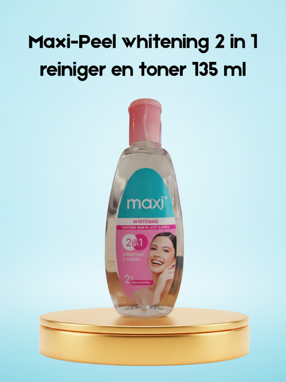 Maxi-Peel whitening 2 in 1 reiniger en toner 135 ml