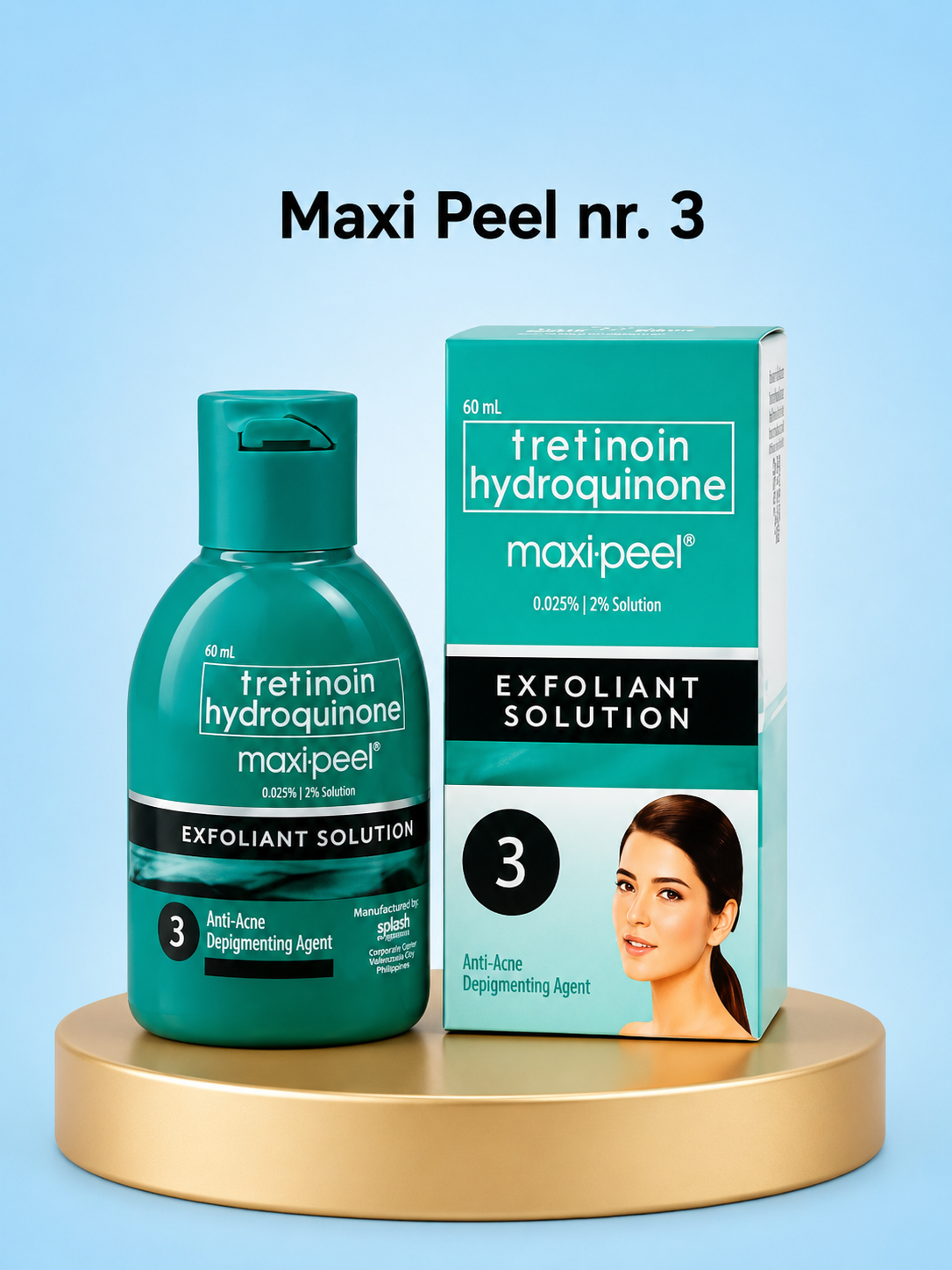 Maxi Peel No. 3 – Verhelderende &amp;amp; Exfoliërende Huidverzorging – Helpt Donkere Vlekken te verminderen, Egaliseert de Huidtint &amp;amp; Verbeterd de Huidtextuur – Voor een Gladde, Stralende &amp;amp; Gezonde Huid