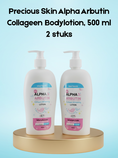Precious Skin Alpha Arbutin Collagen Body Lotion, 500 ml 2 pieces