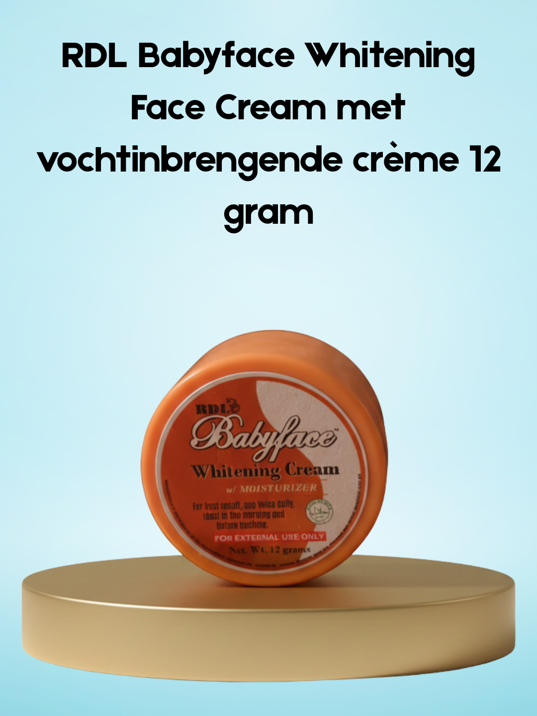 Crème visage blanchissante RDL Babyface avec hydratant 12 grammes