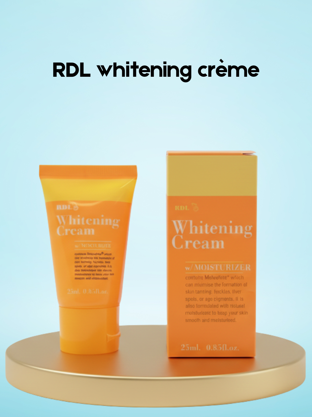 RDL Whitening Cream – Verhelderende &amp; Hydraterende Gezichtscrème – Helpt Donkere Vlekken te Verminderen, Egaliseert de Huidtint &amp; Verzorgt de Huid – Voor een Gladde, Stralende &amp; Gezonde Teint
