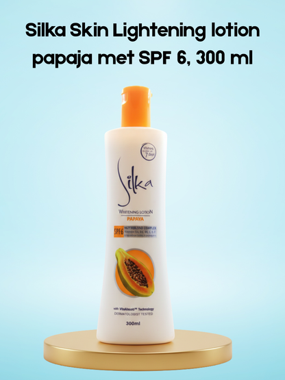 Silka Lotion éclaircissante à la papaye avec SPF 6, 300 ml