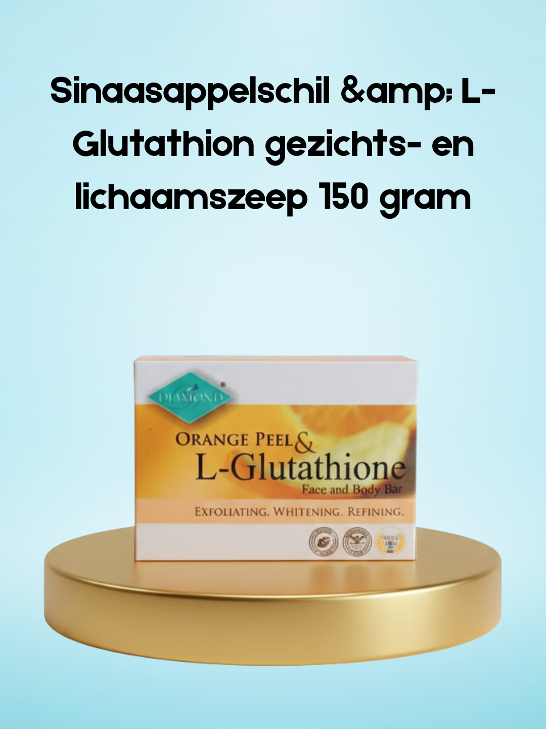 Orange Peel &amp; L-Glutathione facial and body soap 150 grams