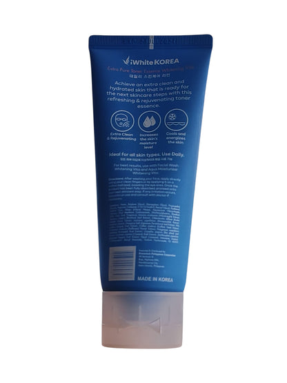 iWhite Korea Extra Pure Toner Essence – 85 ml – 2-in-1 Toner &amp; Essence – Verheldert &amp; Hydrateert Intensief – Helpt de Huid te Zuiveren, Egaliseert de Huidtint &amp; Verbetert de Textuur – Voor een Frisse, Stralende &amp; Gezonde Huid