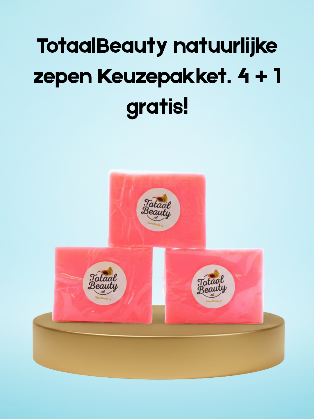 TotaalBeauty natural soaps Choice package. 4 + 1 free!