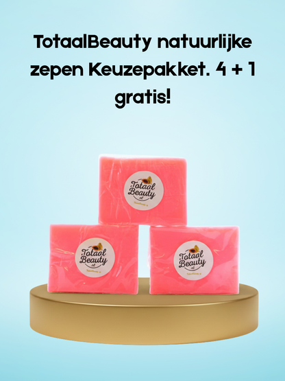 TotaalBeauty natuurlijke zepen Keuzepakket. 4 + 1 gratis!