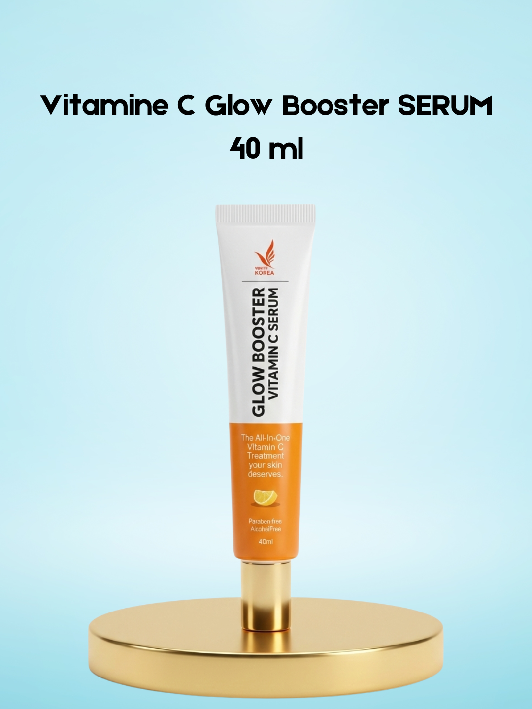 White  Korea Vitamin C Glow Booster Serum – 40 ml – Verhelderend &amp; Hydraterend Serum – Helpt Donkere Vlekken te Verminderen, Egaliseert de Huidtint &amp; Verfrist de Huid – Voor een Stralende, Gladde &amp; Gezonde Teint