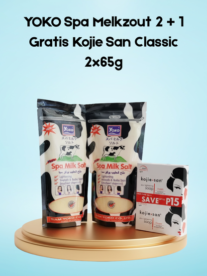Sel de lait YOKO Spa 2 + 1 Kojie San Classic gratuit 2x65g