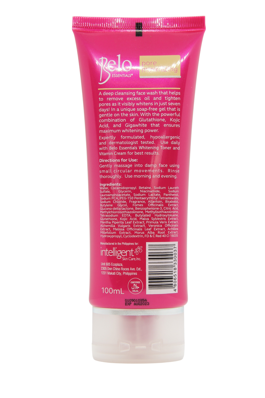 Nettoyant visage Belo Essentials 100 ml