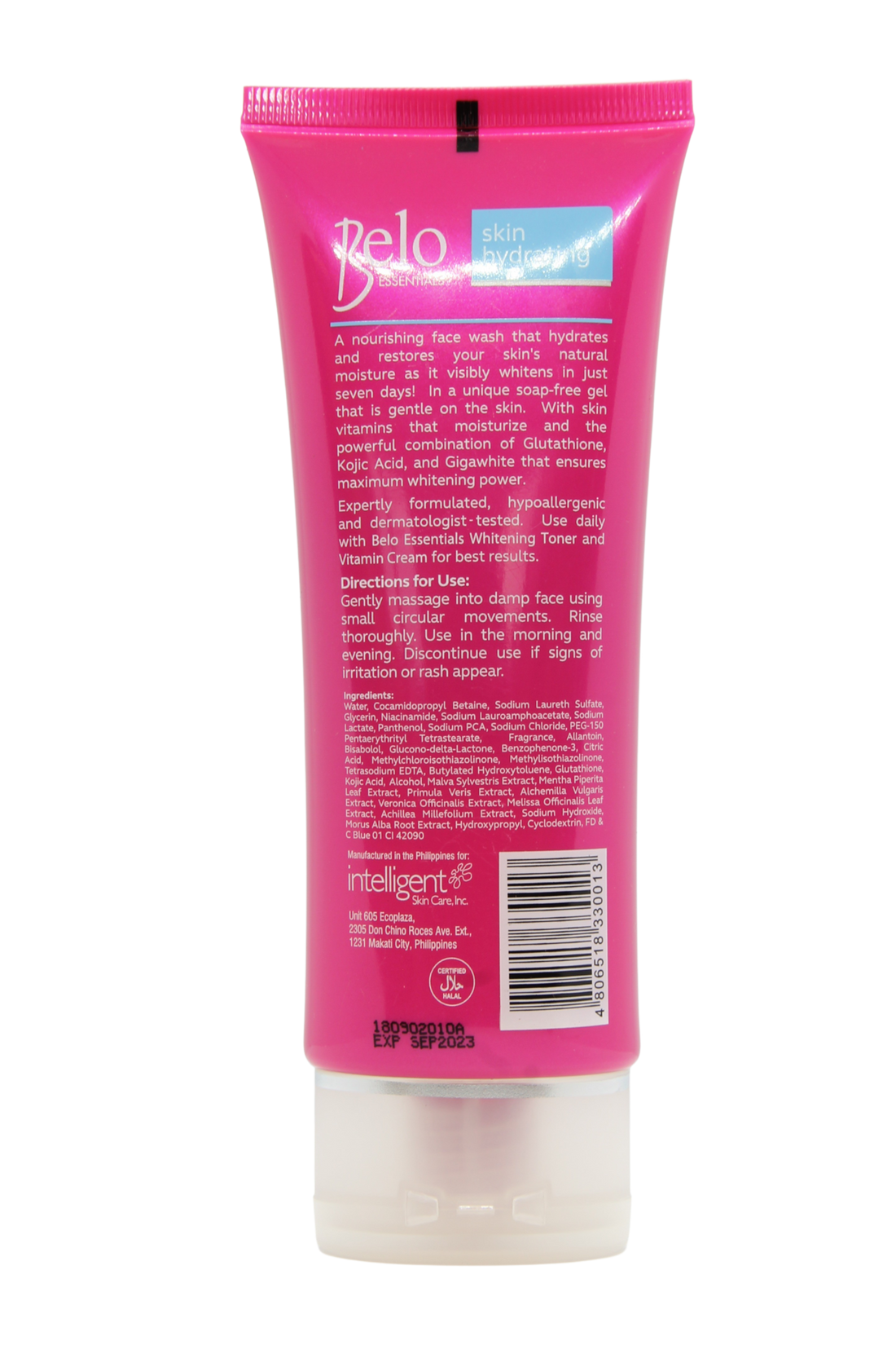 Nettoyant visage hydratant Belo Essentials 100 ml