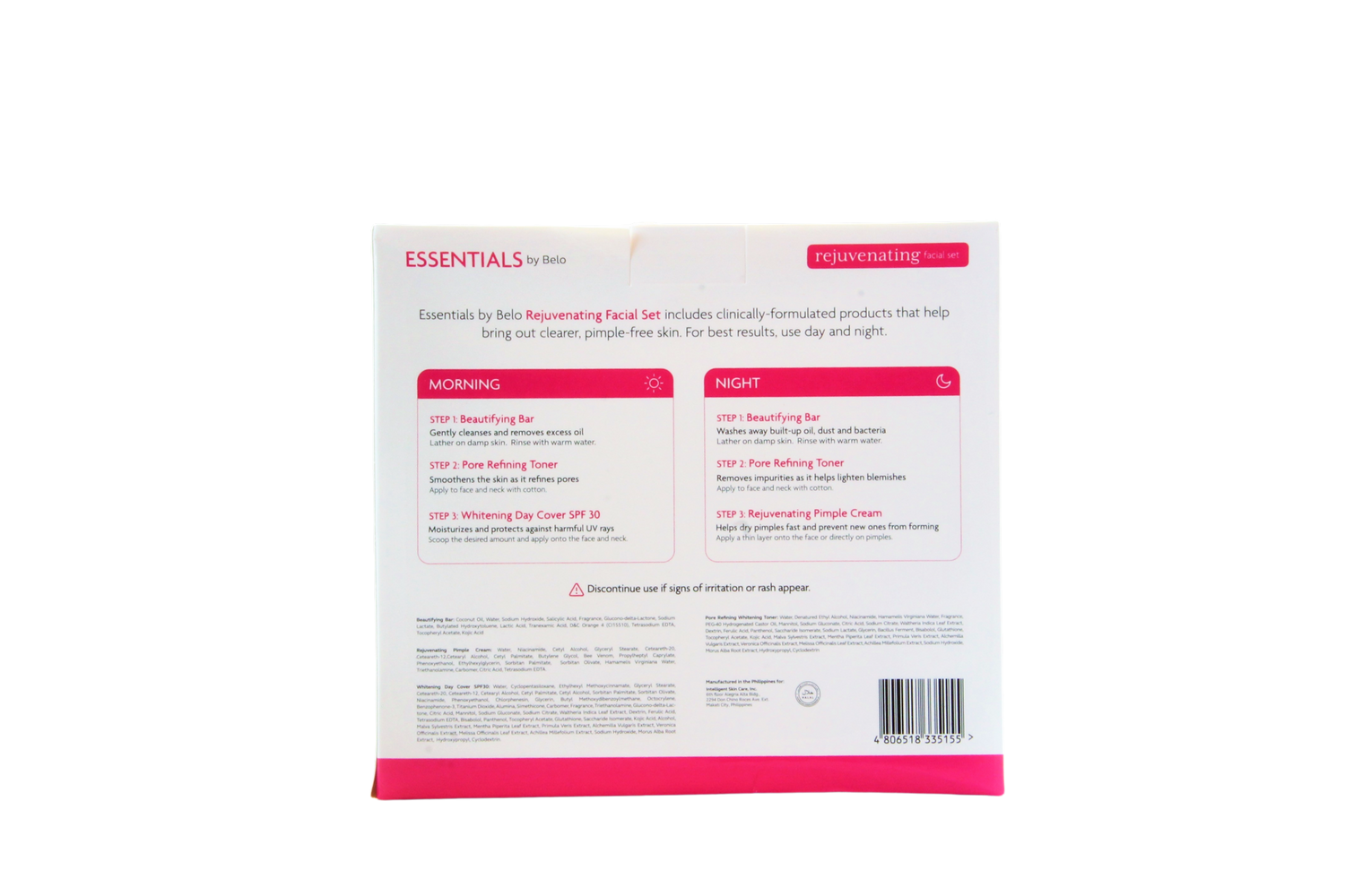 Coffret soin visage rajeunissant Belo Essentials