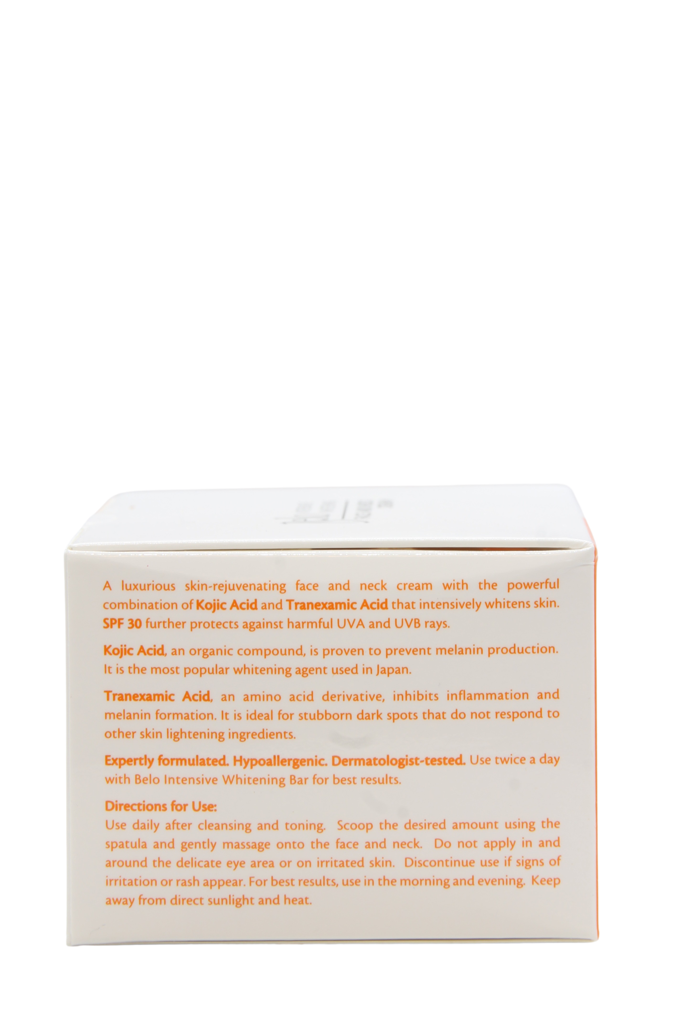Crème visage et cou Belo SPF30, 50 grammes