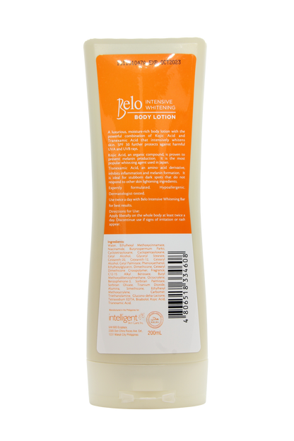 Belo Lotion corporelle éclaircissante intensive SPF30, 200 ml