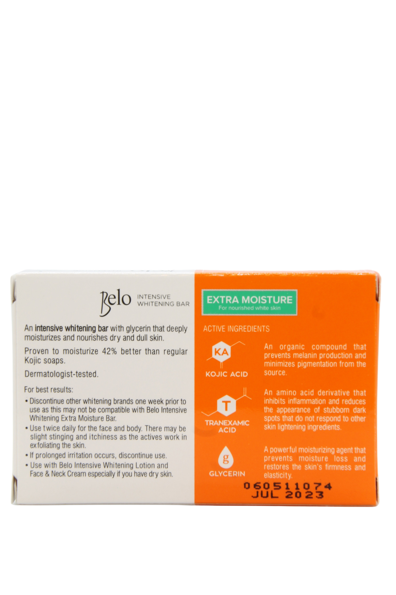 Belo savon blanchissant intensif extra hydratant 65 grammes