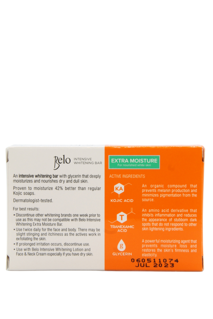 Belo savon blanchissant intensif extra hydratant 65 grammes