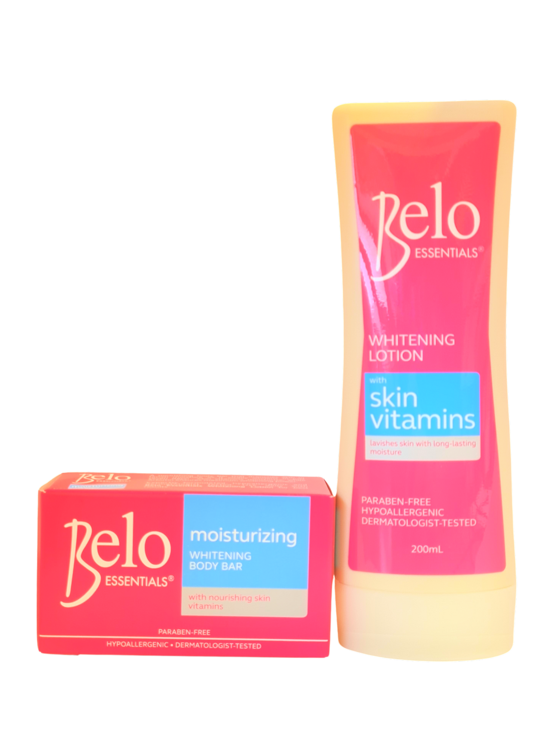 Belo Essentials Lotion corporelle éclaircissante pour la peau 200 ml + Zeep hydratant