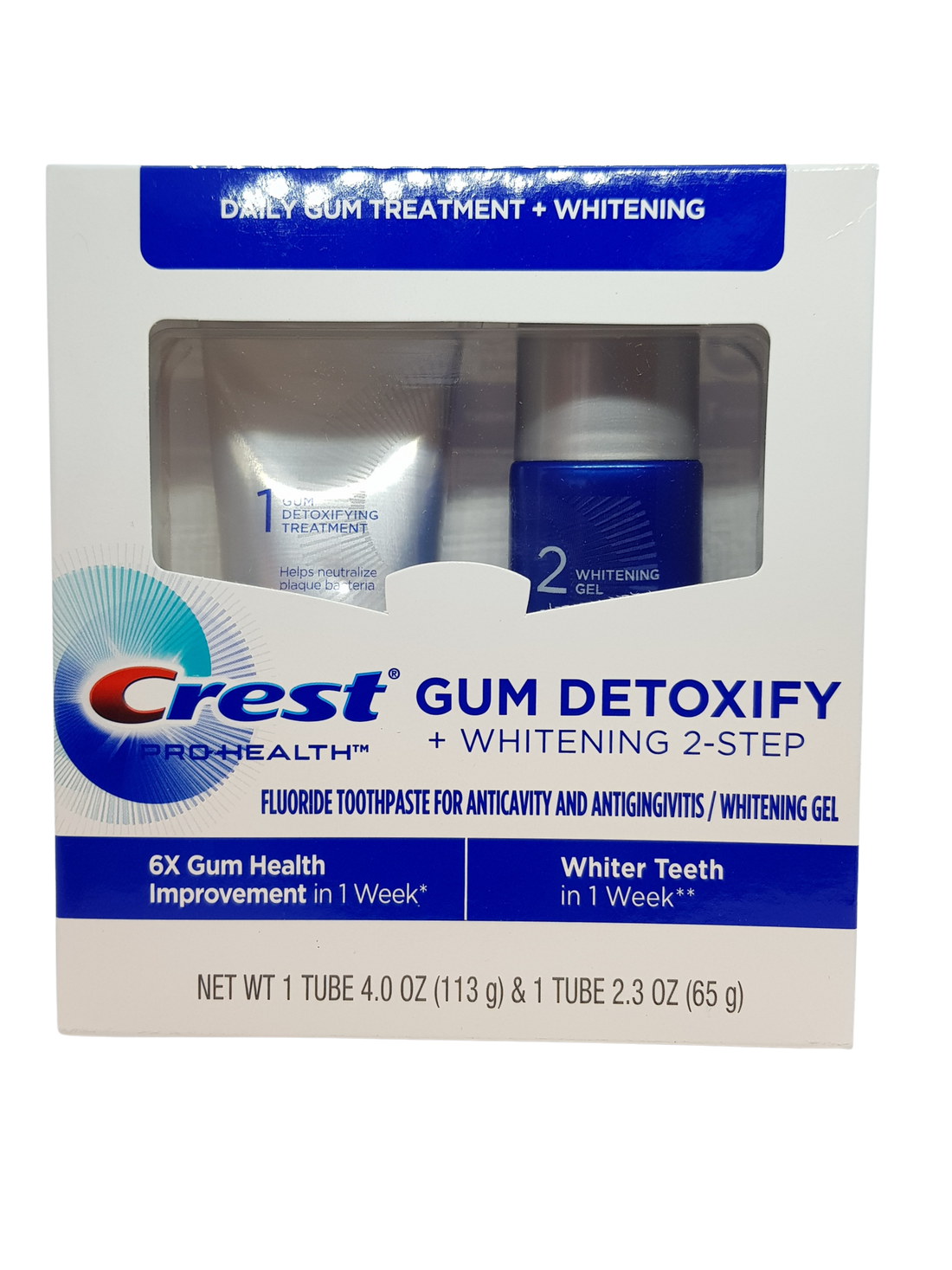Crest Gum Detoxify et Blanchiment en 2 étapes