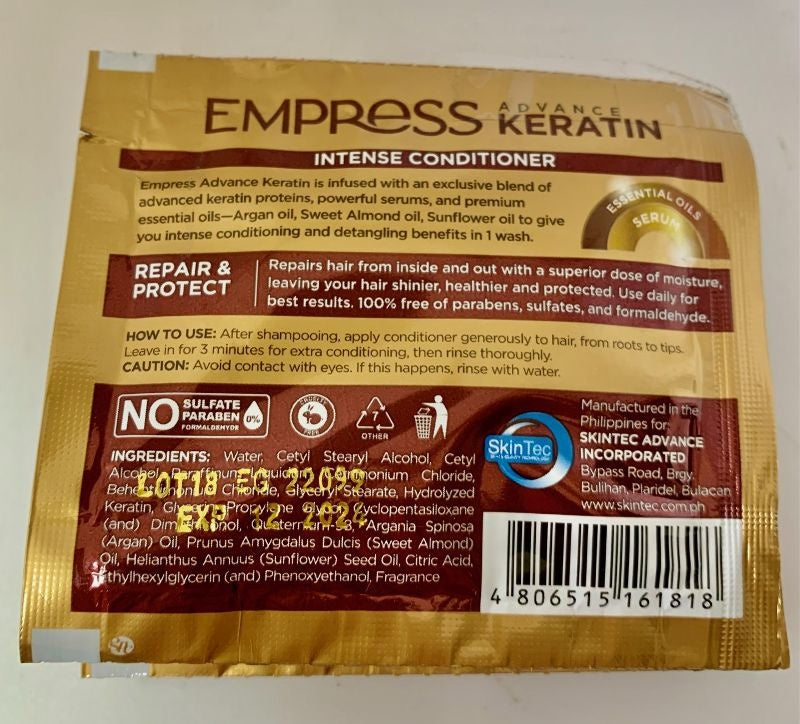Après-shampoing Empress Advance Keratin Repair and Protect, 6 x 12 ml