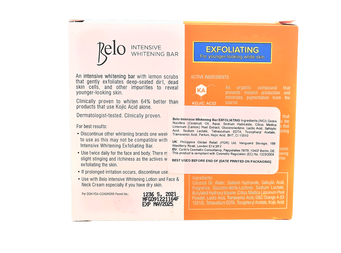 Savon exfoliant blanchissant intensif Belo 2x 65gr