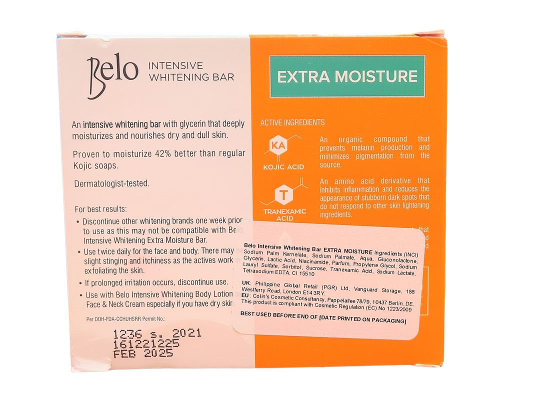 Savon blanchissant intensif Belo extra hydratant 2 x 65 grammes