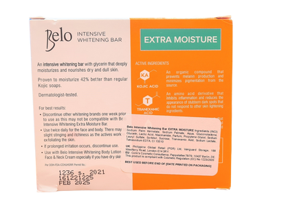Savon blanchissant intensif Belo extra hydratant 2 x 65 grammes