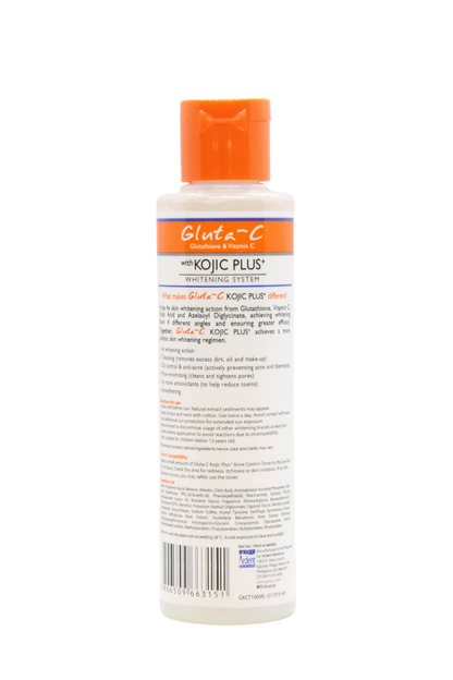Gluta-C 4 x Tonique blanchissant pour la peau et anti-acné, 100 ml
