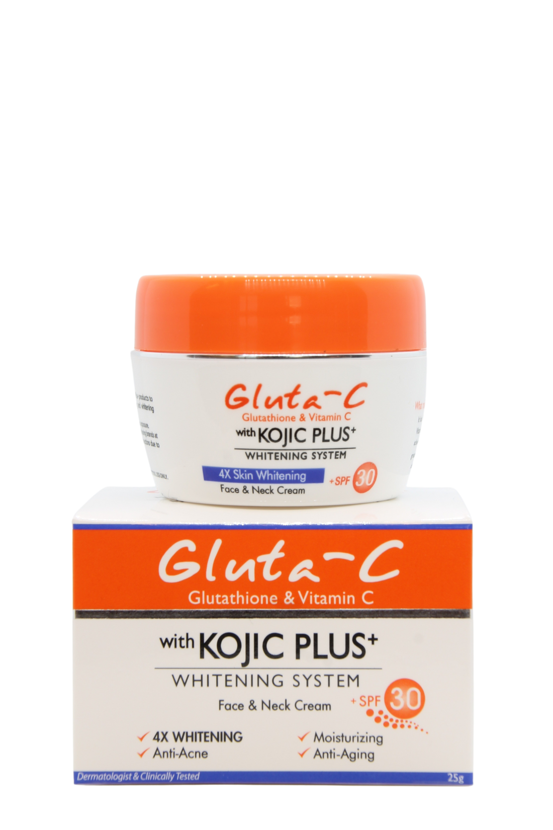 Crème éclaircissante visage et cou Gluta-C 4x SPF30, 25 g