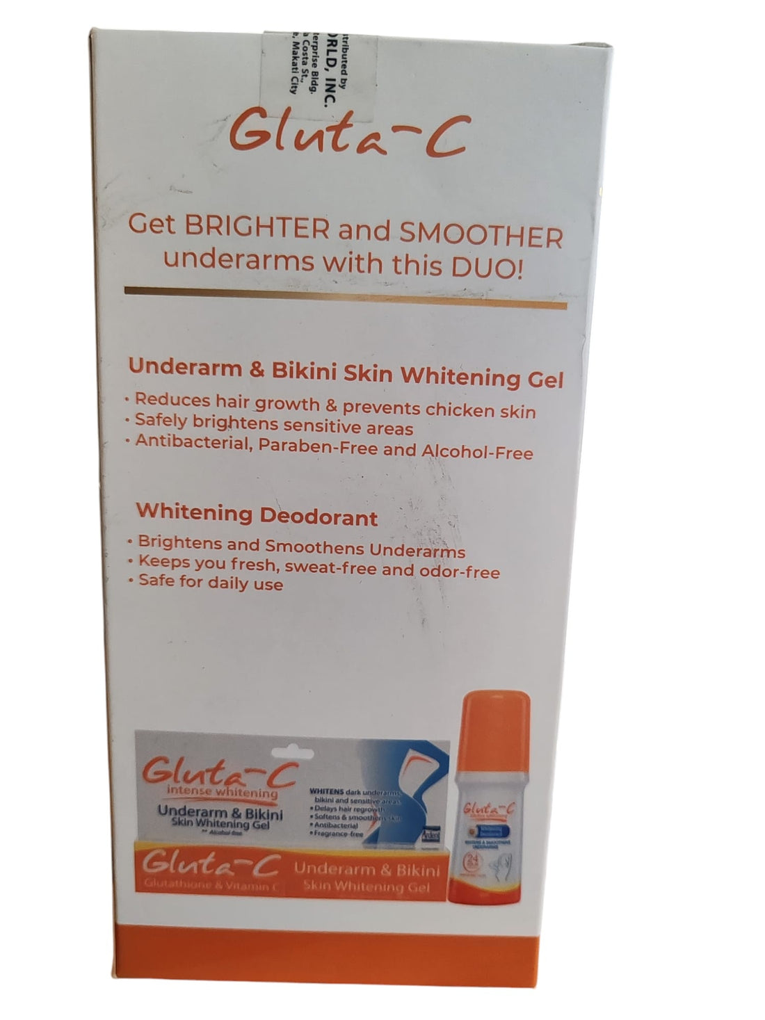 Pack économique Gluta C pour les aisselles avec déodorant GRATUIT