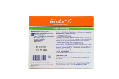 Savon blanchissant intense à la papaye Gluta-C, 2 x 120 grammes